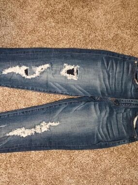 Rock & Republic Women's Distressed Blue Skinny Jeans